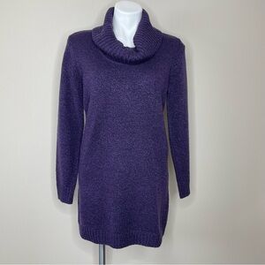 NEW Purple Cowl Neck Tunic Sweater